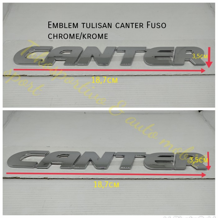 Cod Emblem Logo Tulisan Lambang Canter Fuso Box Truck Emblem Canter Chrome Kode Ema246
