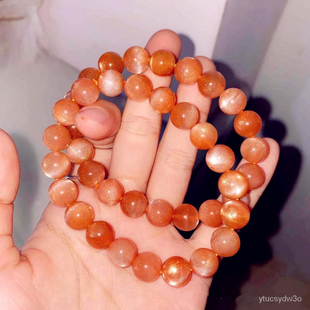 Jinsha Gelang Matahari Bulan Matahari Tonghui, Gelang Batu Matahari Oranye Pasir Emas, Gelang Sinar 