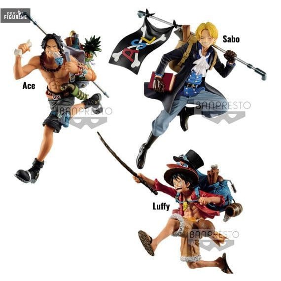 Luffy Ace Sabo Scultures Action Figure One Piece Anime Movie Set Isi 3