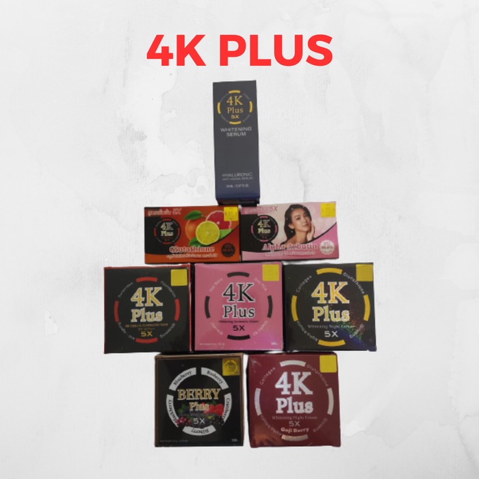 4K PLUS 5X WHITENING NIGHT CREAM UNDERARM CREAM DAY CREAM