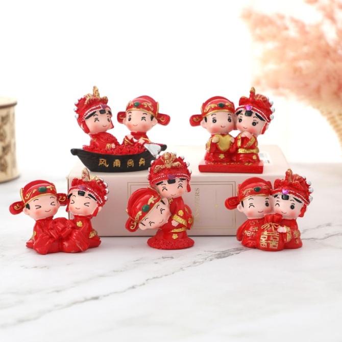 

New Pajangan Pengantin China Miniatur Murah Dekorasi Sangjit Penganten Med Original