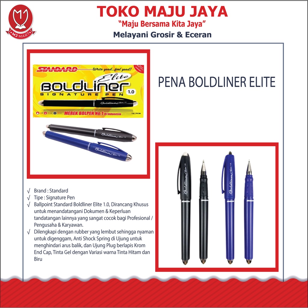 

PENA BOLDLINER ELITE HITAM/BIRU (12 pcs)