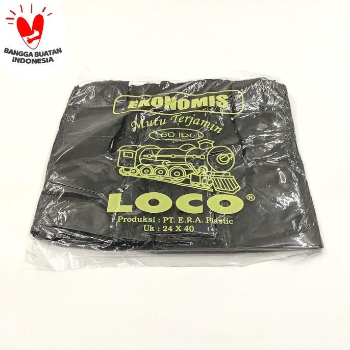 

best seller] ekonomis uk 24 x 40 LOCO Kantong plastik kresek HITAM