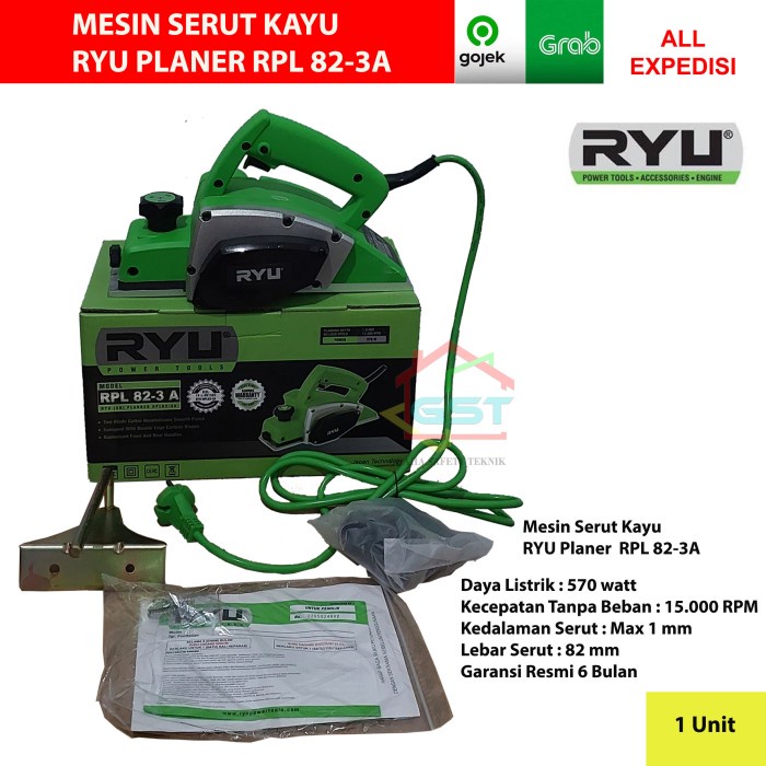 ✅Ori Ryu Planer Rpl 82-3A / Mesin Serut Kayu / Sugu / Ketam 82 3A Tekiro Terbatas