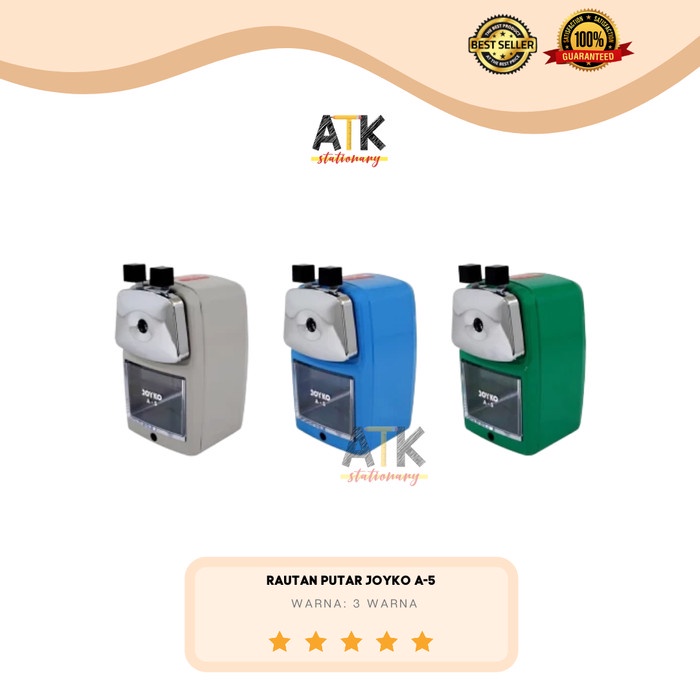 

Promo Rautan Pensil/ Pencil Sharpener Joyko A-5 Atk