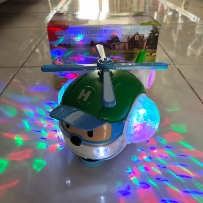 Terlaris Mainan Helicopter Cartoon Poli Ada Lampu Suara Mainan Edukatif Anak