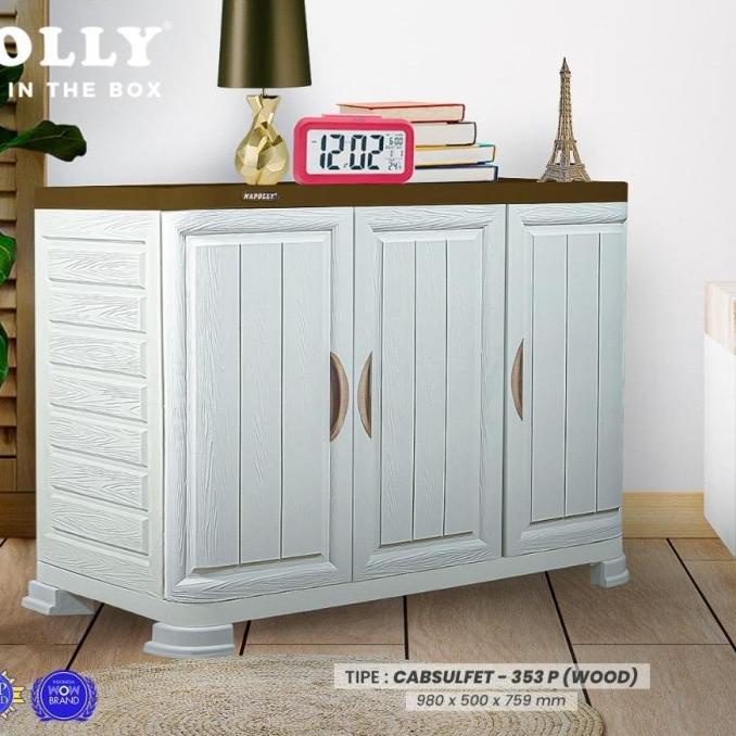 @=@=@=@=] Lemari Plastik Napolly Cabinet Buffet Tempat Pajangan Rak TV