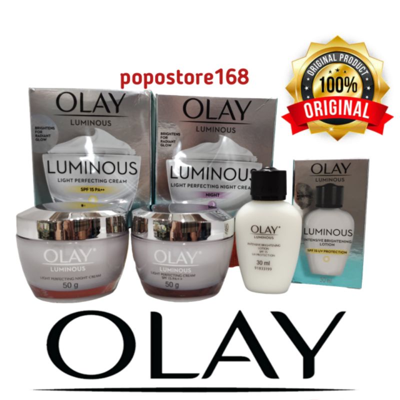 OLAY WHITE RADIANCE DAY CREAM/ NIGHT CREAM/ LUMINOUS LOTION FACE/ OLAY LIGHT PERFECTING CREAM SPF 15