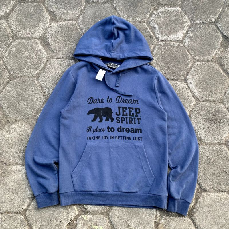 Jaket jumper jemper Hoodie jeep velvet big logo #lfba9 original brand asli ori murah