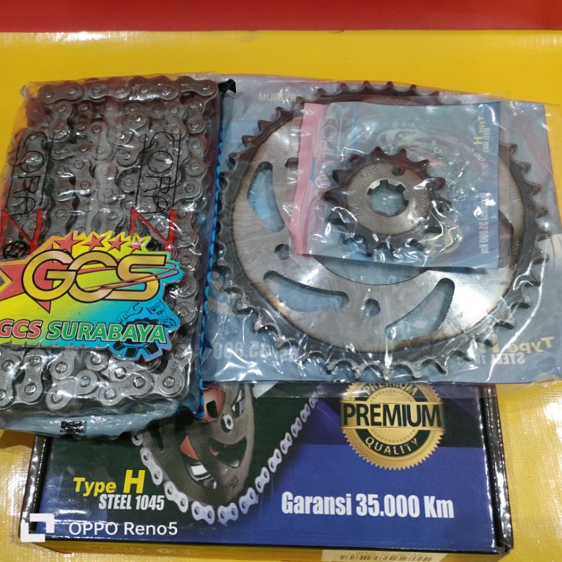 gir set,gear set,rantai gir paket full set Yamaha Byson 2010,bison baja bakar,baja sepuh premium qua