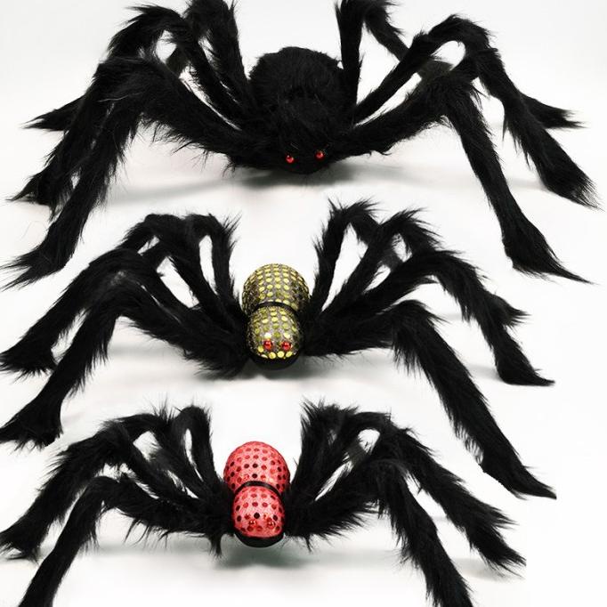 

Laba Laba Jumbo Dekorasi Seram Halloween Boneka Real Spider Bulu Murah Berkualitas