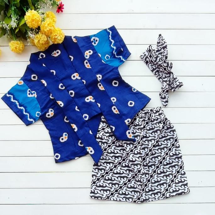 New Set Kebaya Kutu Baru Jumputan Dress Anak Perempuan Size S Original