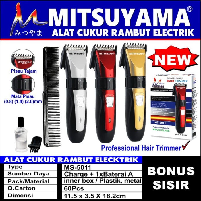 alat cukur rambut Alat Pangkas Rambut Elektrik Wireless Alat Cukur Cas Listrik MS-5011(I9N1) termura