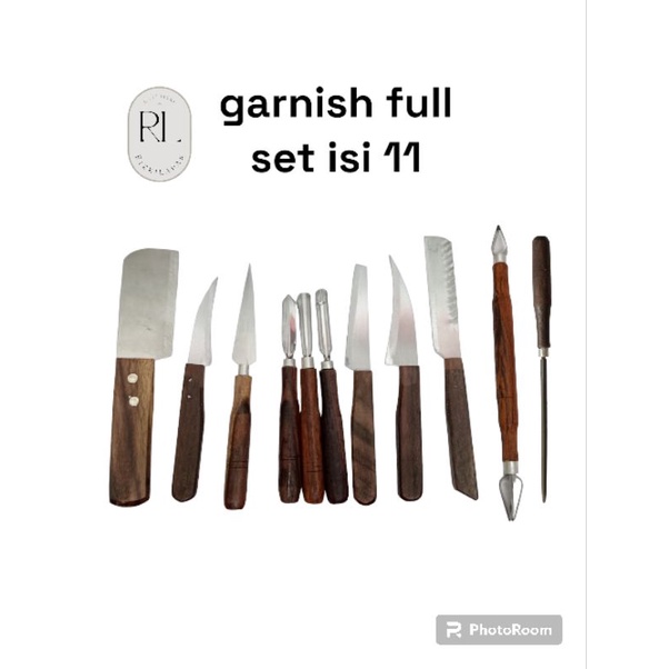 pisau garnish lengkap isi 11 / pisau garnish / pisau ukir buah dan sayur / pisau carving / pisau uki