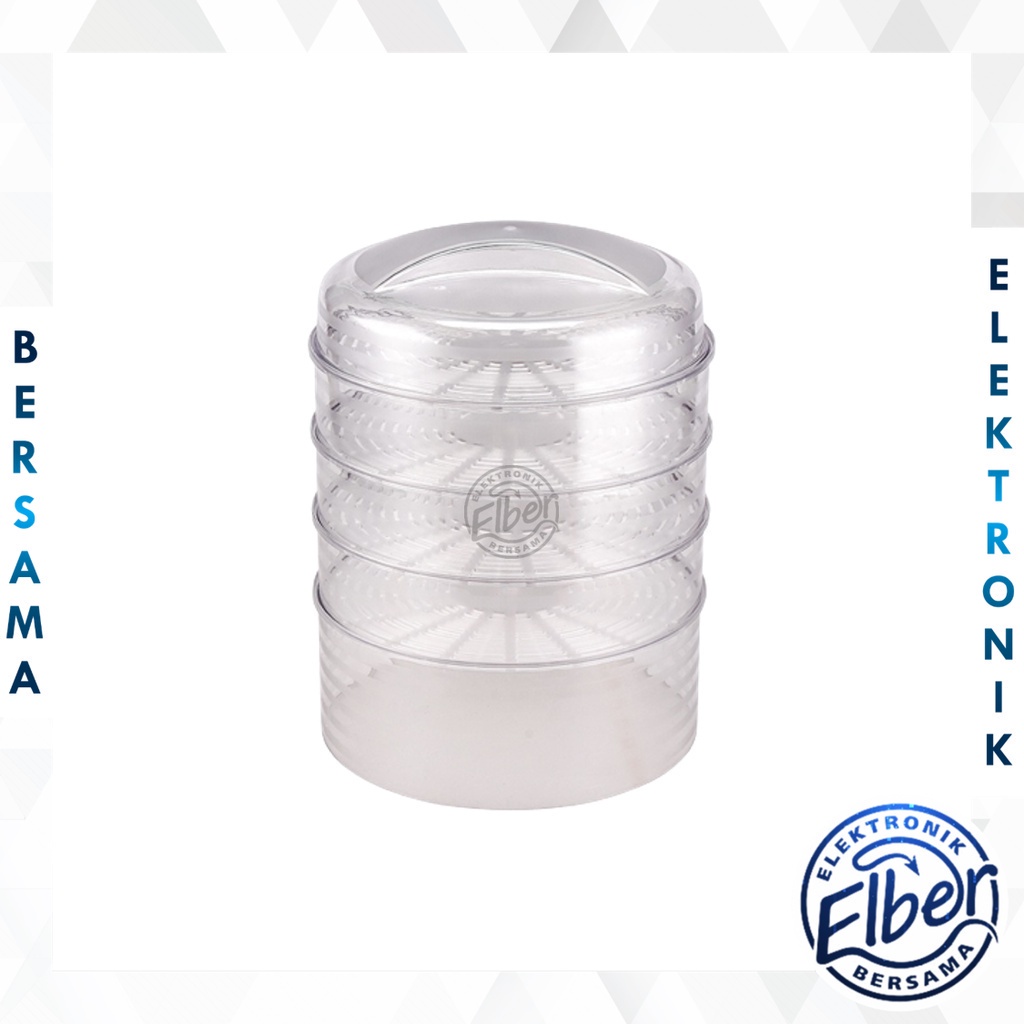 ELBER HL0268 Tudung Saji Susun 5 Tingkat Dengan Tutup Transparan Rak Tempat Penyimpanan Makanan Taha