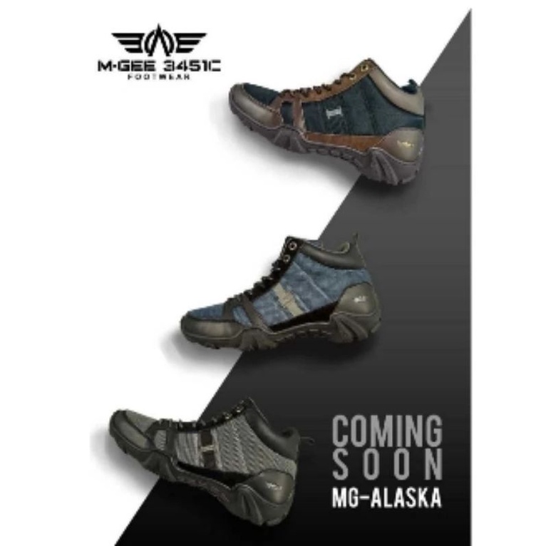 sepatu touring M.gee adventure hiking M-GEE tali resleting Mgee size40