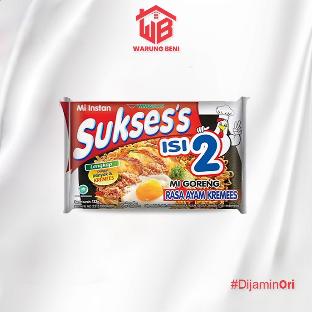 

Suksess Mie Instan Goreng Ayam Kremes 133 gr isi 2