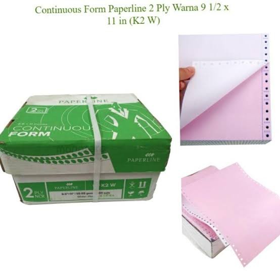 

Continuous Form 2 Ply Paperline Utuh Warna K2 W 1 Box
