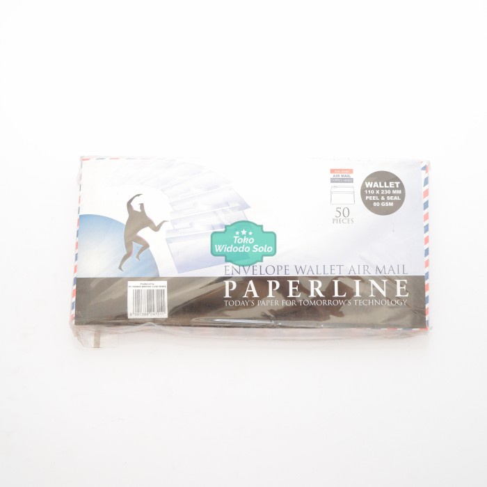 

Amplop Kabinet Airmail Paperline 11x23cm Peel Seal 1 Pack Isi 50 SALE