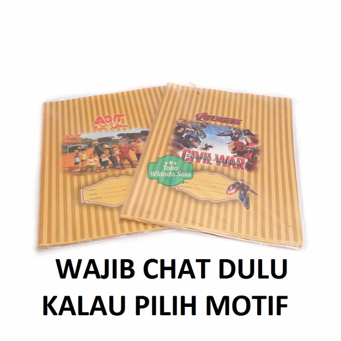 

Kertas Sampul Buku Kwarto Adit Avengers Coklat Fancy Isi 20 Lembar