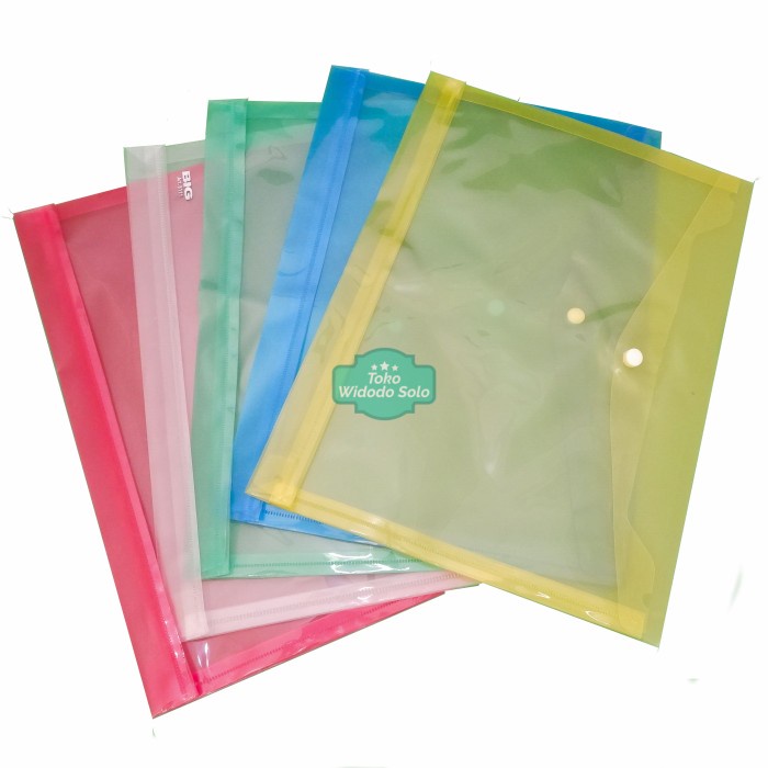 

Map Plastik Kancing Folio Merah Putih Hijau Biru Kuning Benik F4 Ecer
