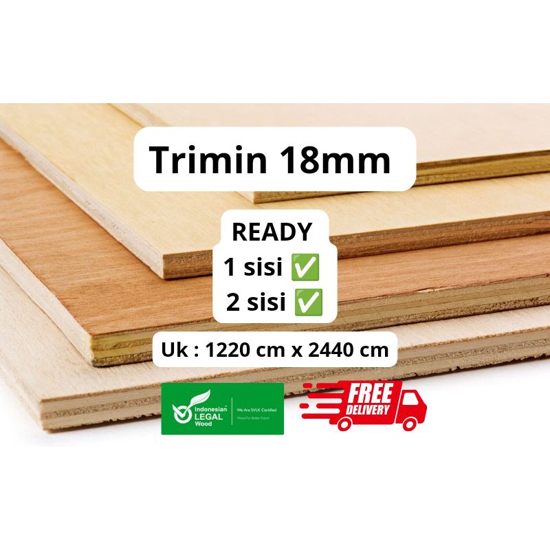 TRIPLEK LAPIS MELAMIN 18mm Uk 1220cm x 2440cm