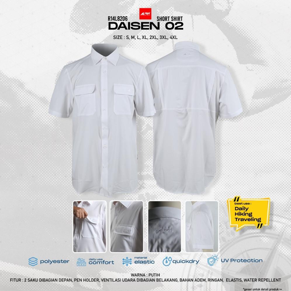 Kemeja Tactical Lapangan Pria Gunung Outdoor Kantor Pdl Wtac Putih Lengan Pendek 02 Outdoor