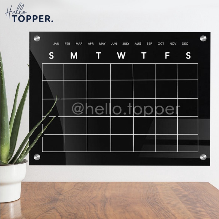 

Promo Daily Planner Akrilik Hitam Planner Acrylic Schedule Board