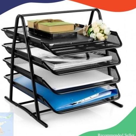 

Produk Terbaik] RAK KERTAS 4 SUSUN / RAK Dokumen 4 Susun / RAK Tray Besi 4 Susun