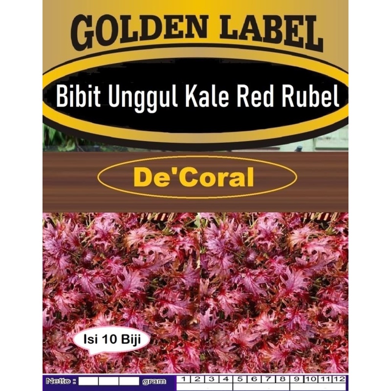 Bibit Unggul Kale Red Rubel | Biji Benih Kale Merah Rubel