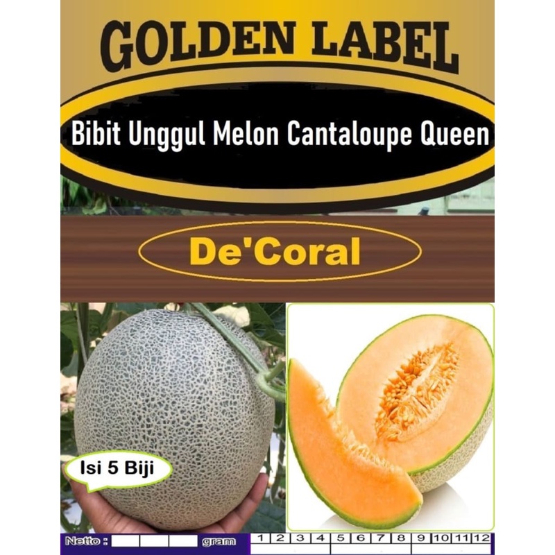Bibit Unggul Melon Cantaloupe Queen|Benih Melon Cantaloupe Queen