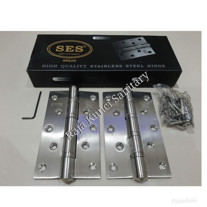 Engsel Pintu Ses 5" X 3" X 3.5 Mm X 4Bb Stainless Sus 304/Engsel Ses