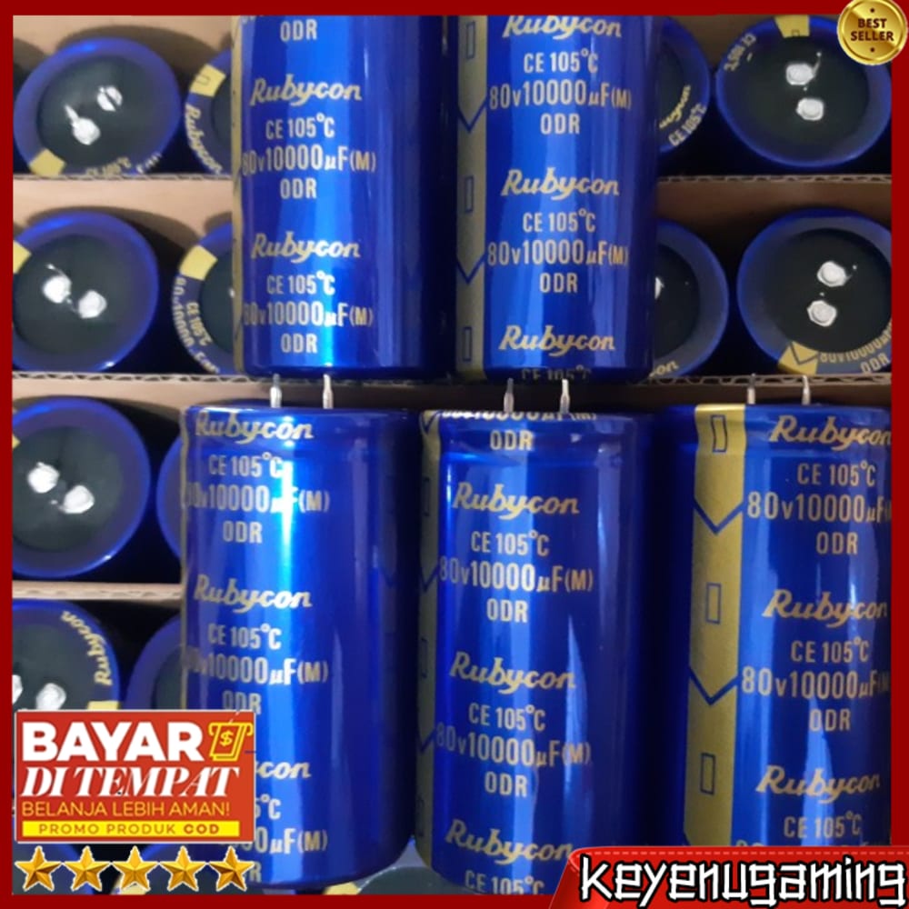 Kapasitor Elco 10000Uf80 V 80V Rubycon