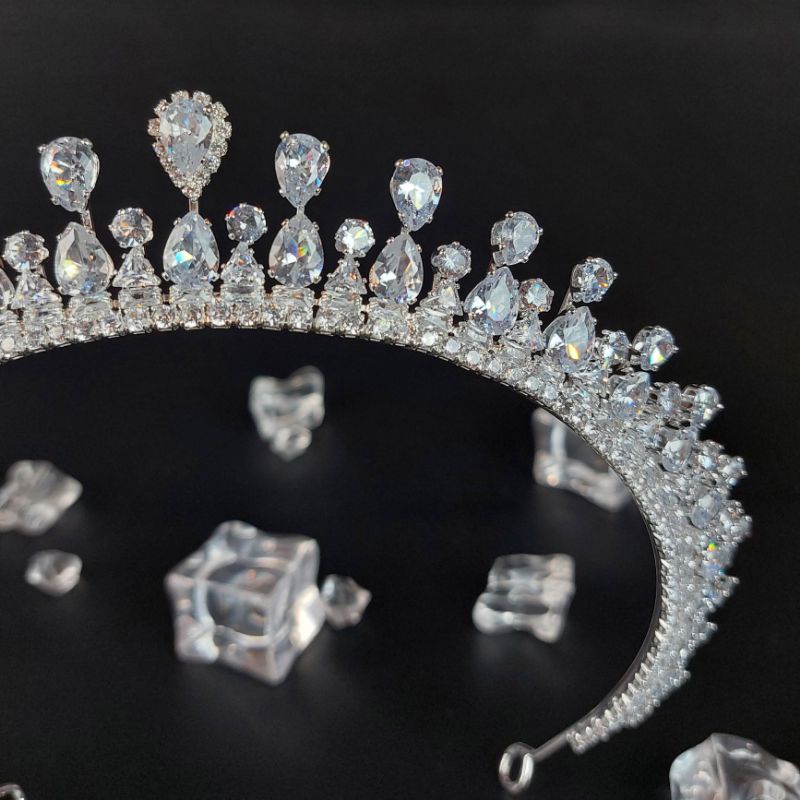 YU8 Mahkota Aurel Ricis - Mahkota Pengantin zircon Viral - Aurel Crown