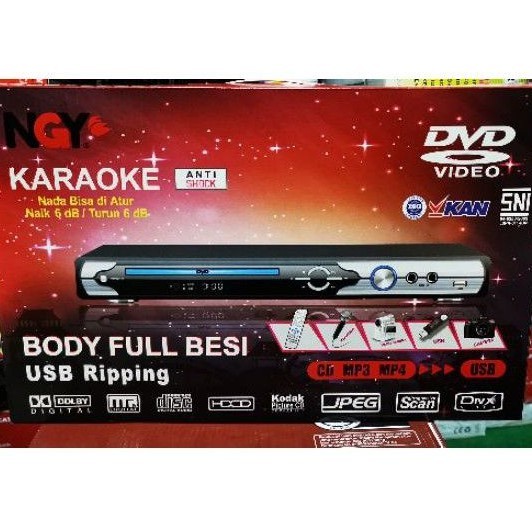 {NurulShop} DVD PLAYER NAGOYA SF 866 SF866 BODI FULL BESI STEEL BODY KARAOKE NADA Berkualitas