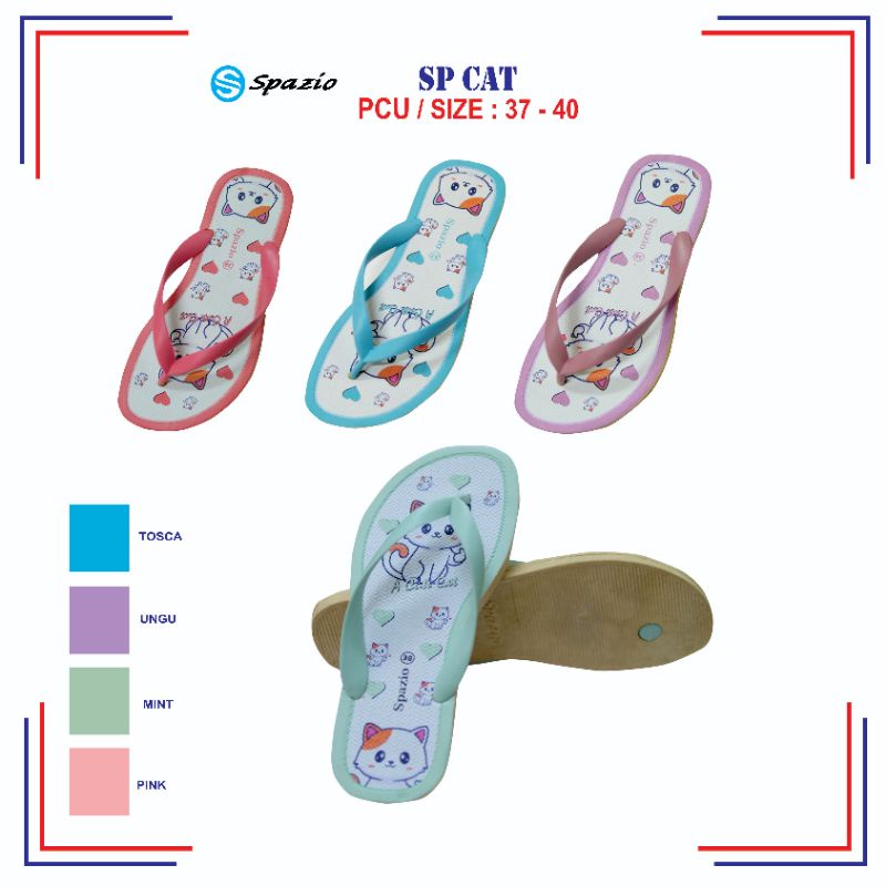 Sandal japit cewek spazio cat tanpa lem awet simpel