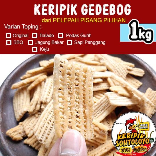 

Ready (GROSIR) KERIPIK GEDEBOG PISANG / KERIPIK PELEPAH PISANG 1kg
