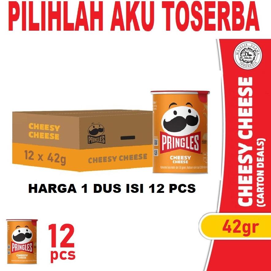 

Termurah Pringles Cheesy CHEESE ( KEJU ) Keripik Kentang 42 gr - (HARGA 1 DUS) Best Seller