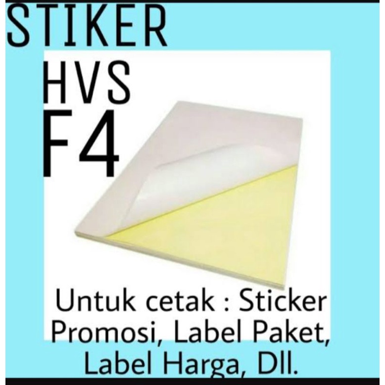 

Kertas sticker HVS F4 Glossy/Kilap & Doff Murah - 20 Lembar