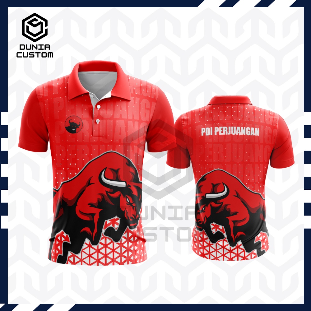 BARUU Baju Wangki Pria Partai PDI Perjuangan - Kaos PDIP - Kaos Baju T-Shirt Partai PDI Perjuangan