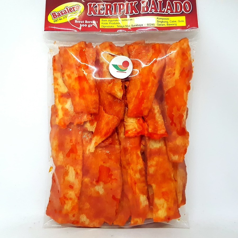 

Ready BASALERO KERIPIK SINGKONG BALADO PEDAS MATANG 300gr OLES CABE ASLI Non COD