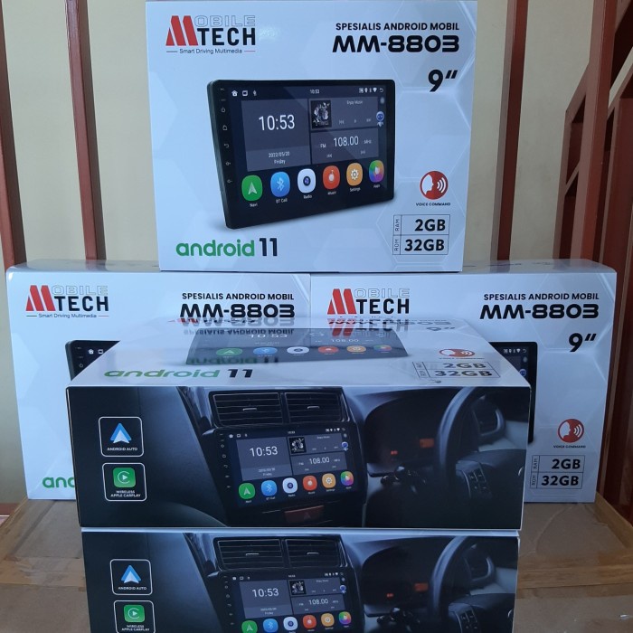 HEAD UNIT ANDROID 9" INCH MTECH 8803 RAM 2/32GB M-TECH 8803 TERBARU