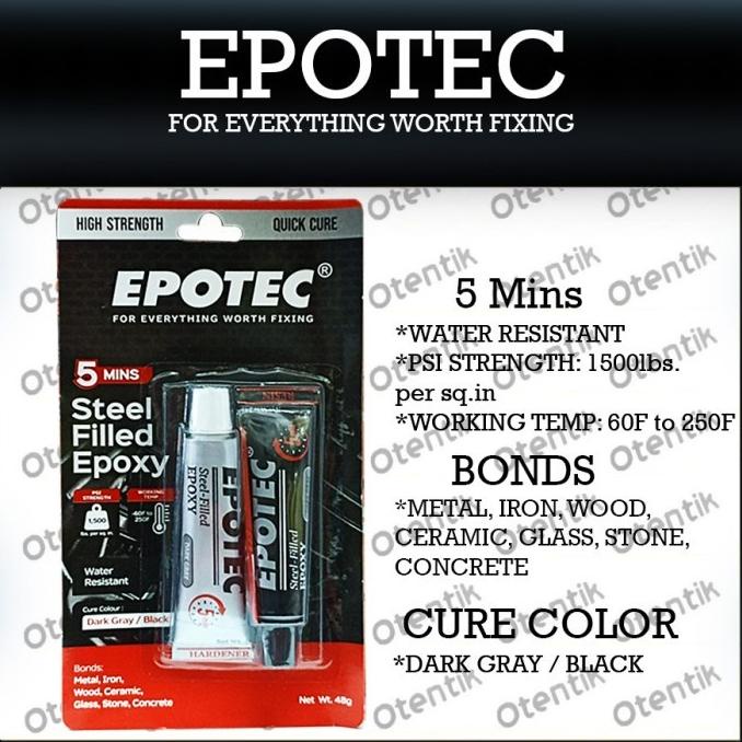 

BARANG TERBARU !!! EPOTEC 5 MIN STEEL FILLED EPOXY LEM BESI CAMPUR EPOTEC 5 MENIT - TERLARIS