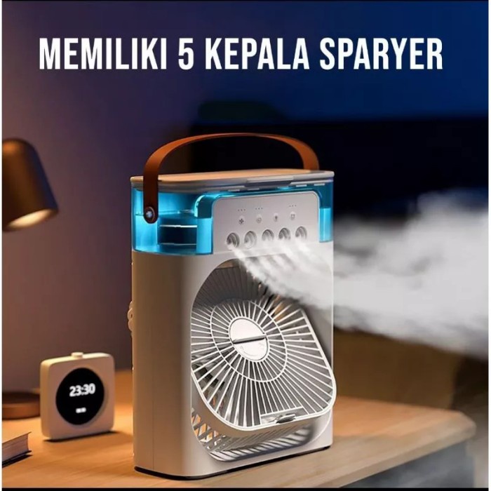BAYAR DITEMPAT Mini AC Portable + Kipas Kabut / Humidifier Kipas Angin Meja /KIPAS ANGIN MINI/KIPAS