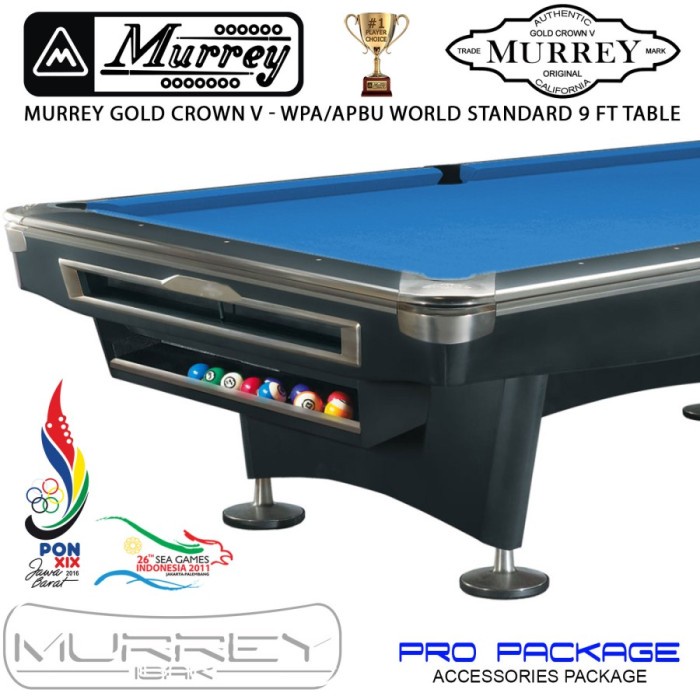 Murrey Gold Crown V 9 ft Pool Table - Meja Billiard 9 feet Murey