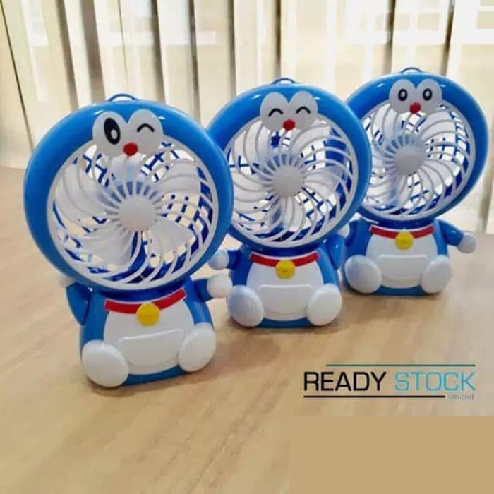 BISA COD Kipas Angin Karakter Doraemon LED Portable Fan Bisa DiPutar 180* /KIPAS ANGIN MINI/KIPAS