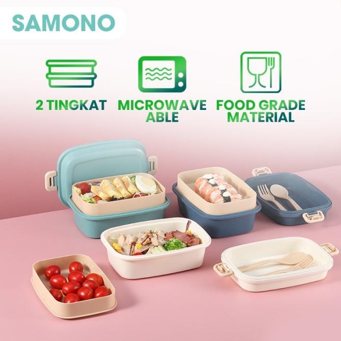 

BARANG TERBARU !!! LUNCH BENTO BOX KOTAK BEKAL RANTANG MAKANAN - Samono Hijau - TERLARIS