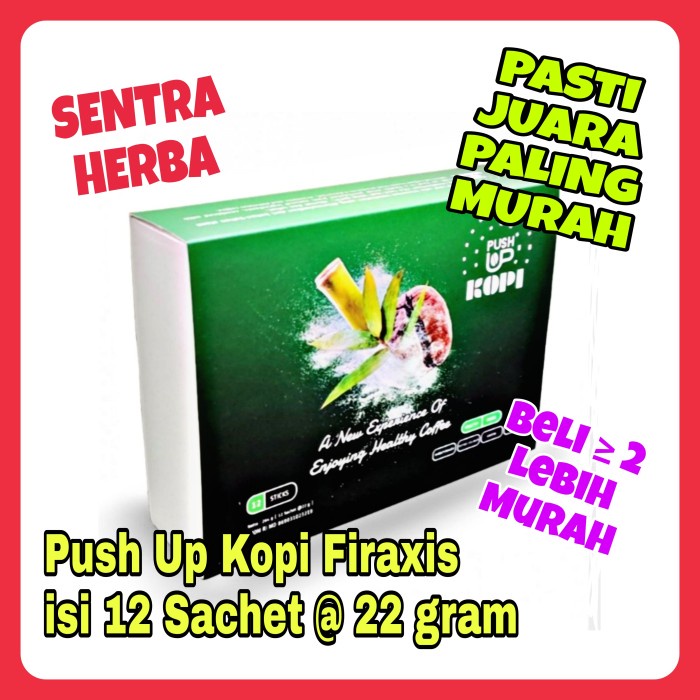 

PUSH UP KOPI Firaxis, 12 sachet @22gr. Minuman Herbal Sehat Rasa Kopi