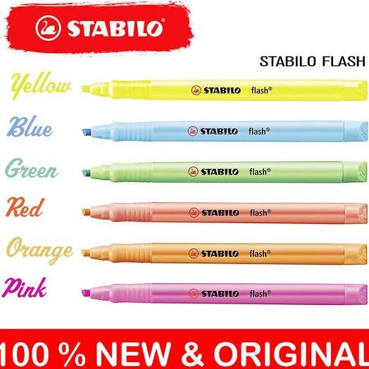 

BARANG TERBARU !!! STABILO FLASH HIGHLIGHTER PENANDA PEWARNA BENTUK PEN - TERLARIS