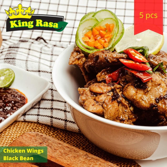 

Chiken wings Black Bean Sayap Ayam Kedelai Hitam 350 gr king Rasa Enak